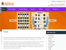 Tablet Screenshot of nobledegreecollege.com